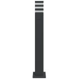 fekete alumínium kültéri állólámpa aljzattal 80 cm