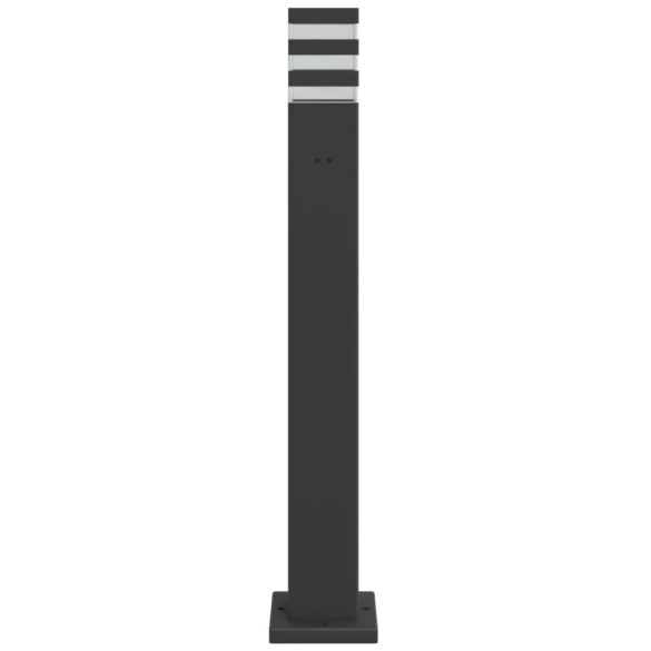 fekete alumínium kültéri állólámpa aljzattal 80 cm
