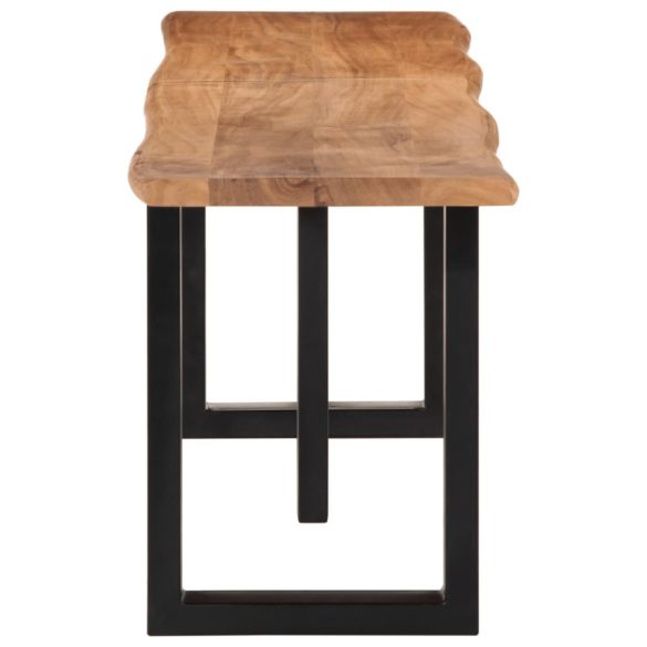 tömör akácfa és acél pad 160 cm