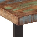 tömör újrahasznosított fa és acél pad 160 cm