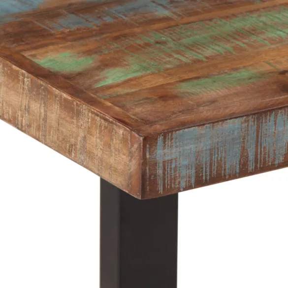 tömör újrahasznosított fa és acél pad 160 cm