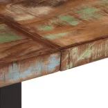 tömör újrahasznosított fa és acél pad 160 cm