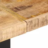 tömör nyers mangófa és acél pad 160 cm