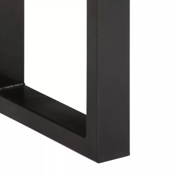 tömör nyers mangófa és acél pad 160 cm