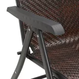 2 db barna polyrattan összecsukható kerti szék