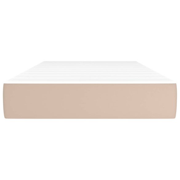 cappuccino színű műbőr zsebrugós ágymatrac közepes keménységű 120x190x20 cm