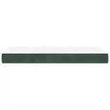 sötétzöld bársony zsebrugós ágymatrac közepes keménységű 120 x 190 x 20 cm