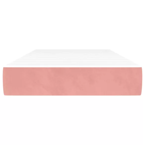 rózsaszín bársony zsebrugós ágymatrac közepes keménységű 120x190x20 cm