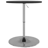 fekete szerelt fa és krómozott acél bárasztal 60 x 60 x 90 cm