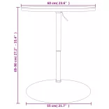 fekete szerelt fa és krómozott acél bárasztal 60 x 60 x 90 cm
