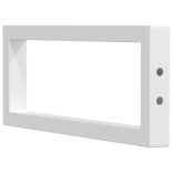 2 db fehér négyszögletes acél polctartó mosdóhoz