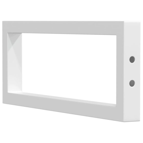 2 db fehér négyszögletes acél polctartó mosdóhoz