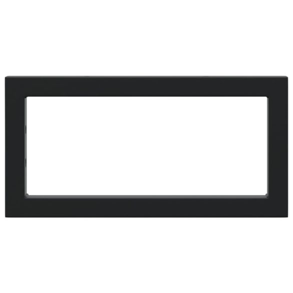 2 db fekete négyszögletes acél polctartó mosdóhoz