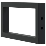 2 db fekete négyszögletes acél polctartó mosdóhoz