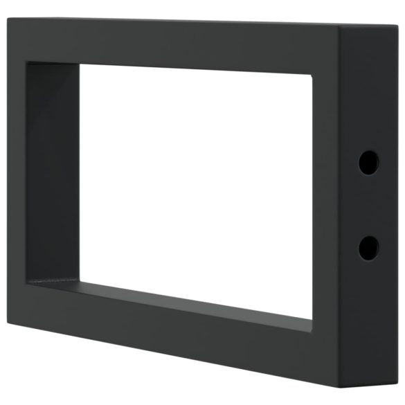 2 db fekete négyszögletes acél polctartó mosdóhoz