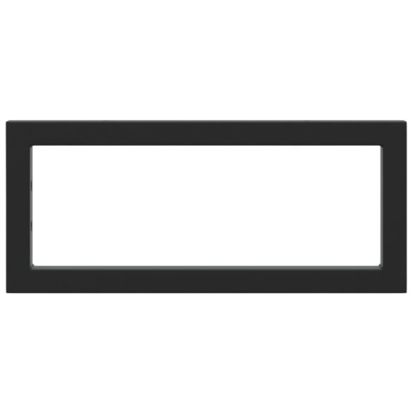 2 db fekete négyszögletes acél polctartó mosdóhoz