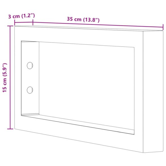 2 db fekete négyszögletes acél polctartó mosdóhoz