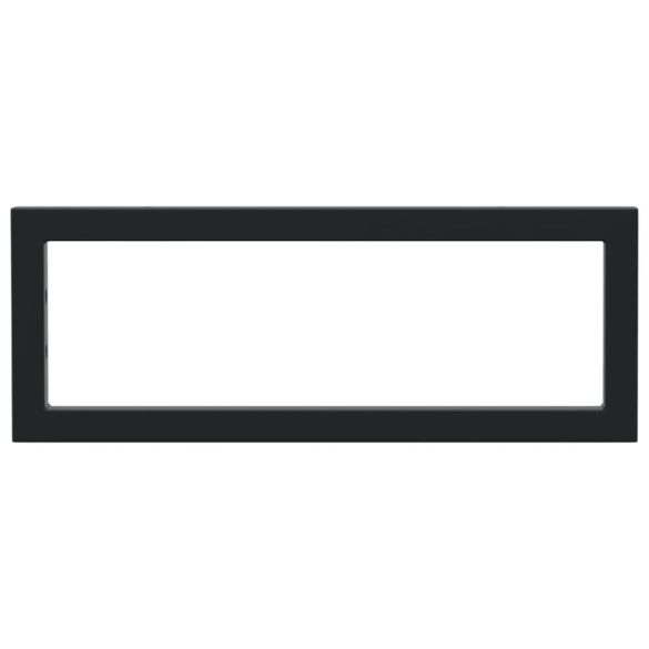 2 db fekete négyszögletes acél polctartó mosdóhoz