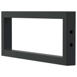 2 db fekete négyszögletes acél polctartó mosdóhoz