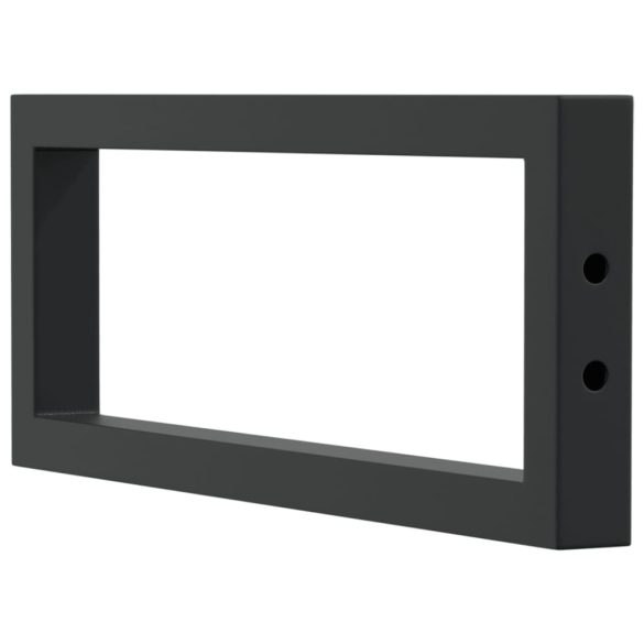 2 db fekete négyszögletes acél polctartó mosdóhoz