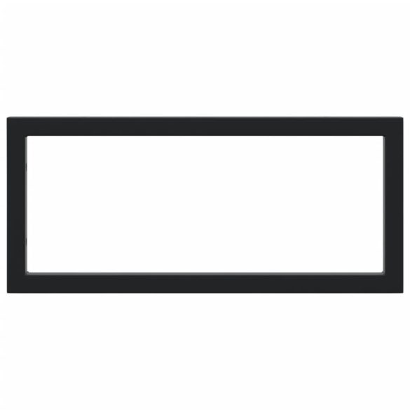 2 db fekete négyszögletes acél polctartó mosdóhoz