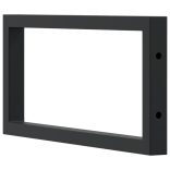 2 db fekete négyszögletes acél polctartó mosdóhoz