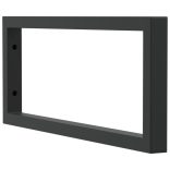 2 db fekete négyszögletes acél polctartó mosdóhoz