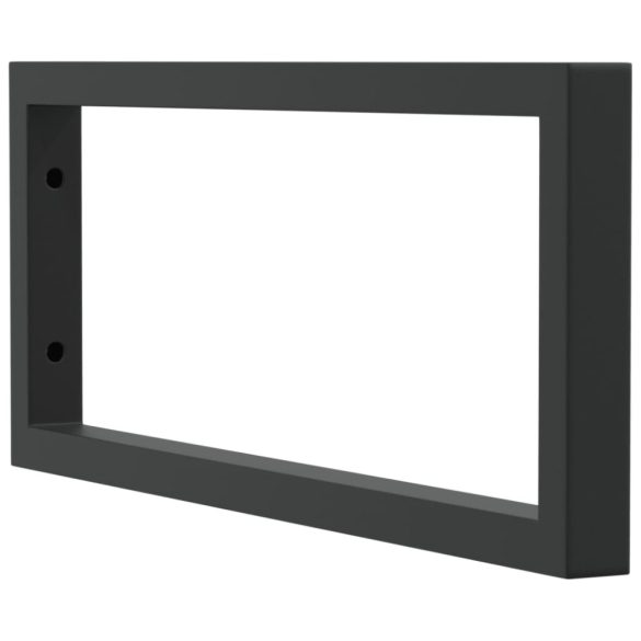 2 db fekete négyszögletes acél polctartó mosdóhoz