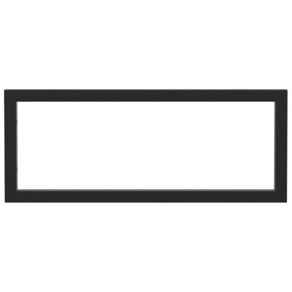 2 db fekete négyszögletes acél polctartó mosdóhoz