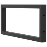 2 db fekete négyszögletes acél polctartó mosdóhoz