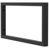 2 db fekete négyszögletes acél polctartó mosdóhoz