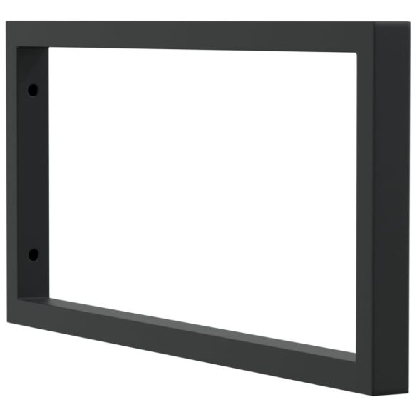 2 db fekete négyszögletes acél polctartó mosdóhoz