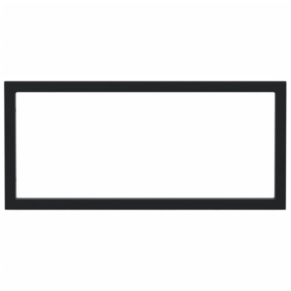 2 db fekete négyszögletes acél polctartó mosdóhoz