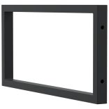 2 db fekete négyszögletes acél polctartó mosdóhoz