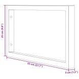 2 db fekete négyszögletes acél polctartó mosdóhoz