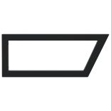 2 db fekete trapéz alakú acél polctartó mosdóhoz