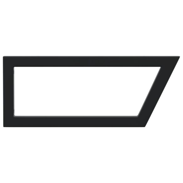 2 db fekete trapéz alakú acél polctartó mosdóhoz