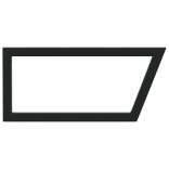 2 db fekete trapéz alakú acél polctartó mosdóhoz