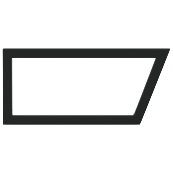 2 db fekete trapéz alakú acél polctartó mosdóhoz