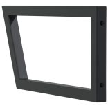 2 db fekete trapéz alakú acél polctartó mosdóhoz