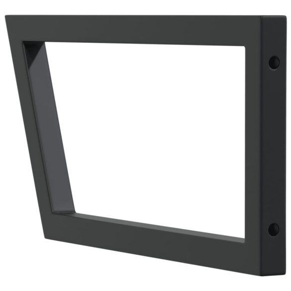 2 db fekete trapéz alakú acél polctartó mosdóhoz