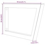 2 db fekete trapéz alakú acél polctartó mosdóhoz