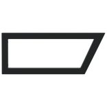 2 db fekete trapéz alakú acél polctartó mosdóhoz