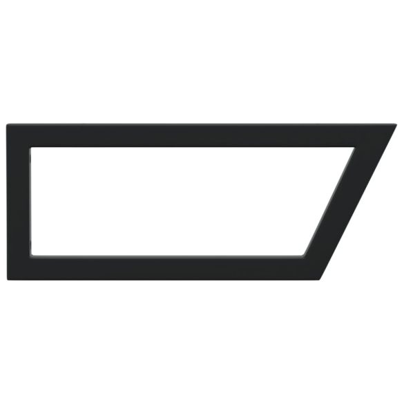 2 db fekete trapéz alakú acél polctartó mosdóhoz