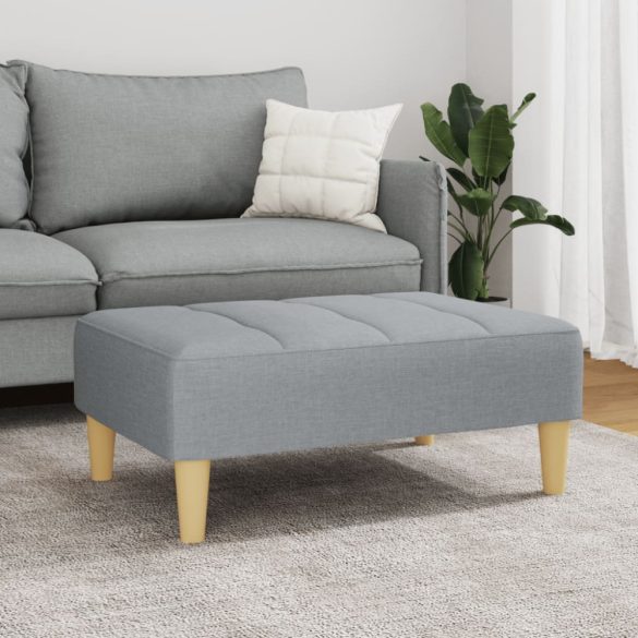 világosszürke szövet lábzsámoly 77x55x31 cm