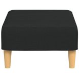 fekete szövet lábzsámoly 77x55x31 cm