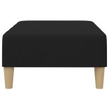 fekete szövet lábzsámoly 77x55x31 cm