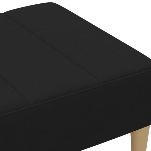 fekete szövet lábzsámoly 77x55x31 cm