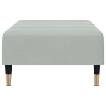 világosszürke bársony lábzsámoly 77x55x31 cm