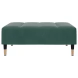 sötétzöld bársony lábzsámoly 77x55x31 cm